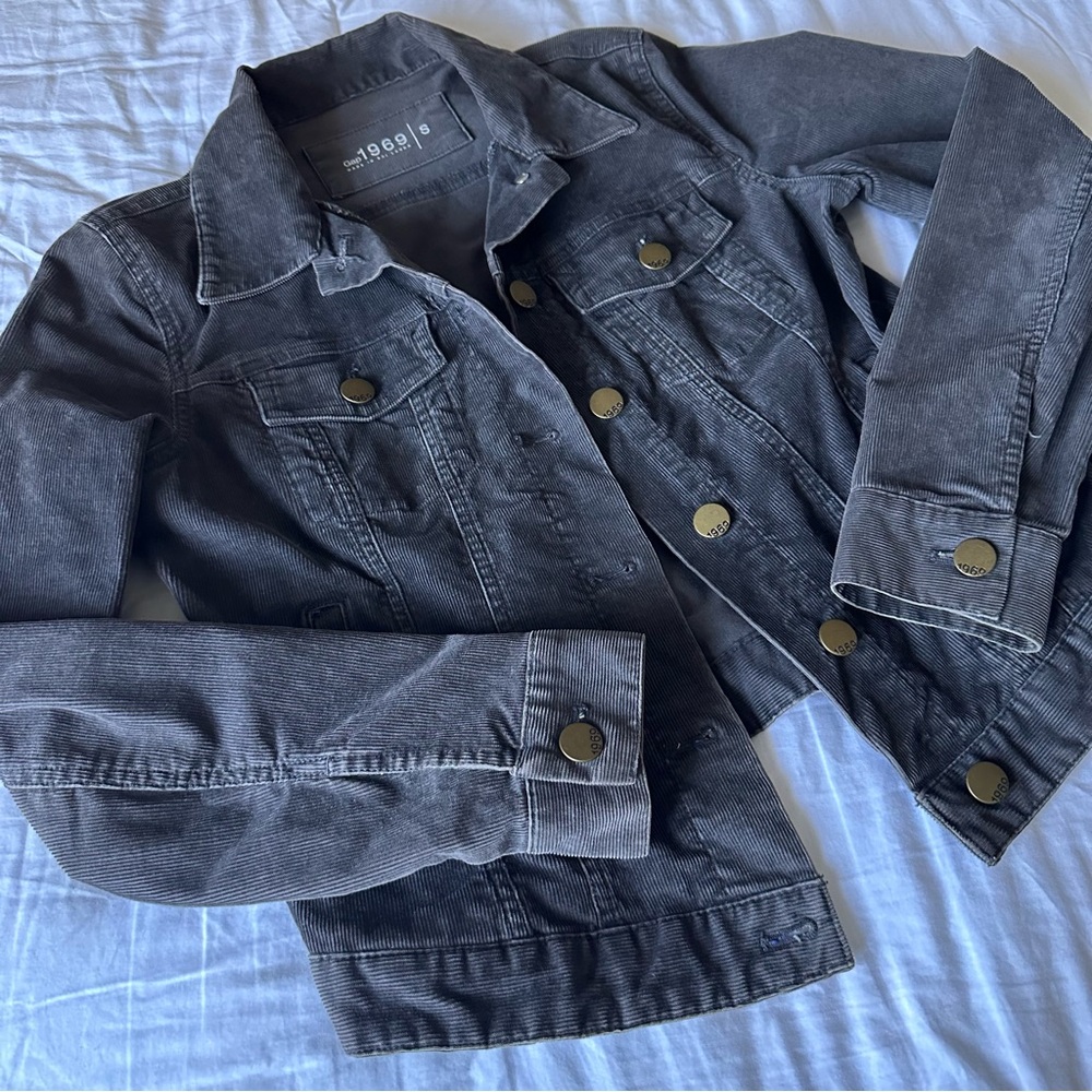 Gap 1969 Gray Corduroy Jean Jacket Small